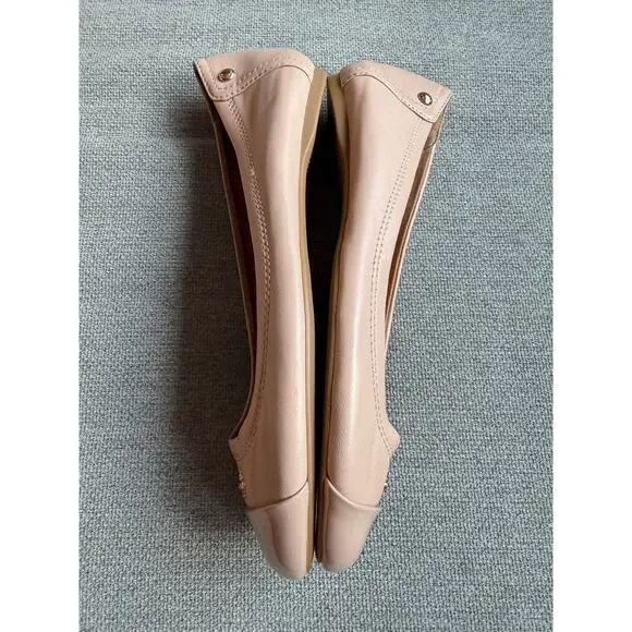 Coach Chelsea Matte Calf Patent Beechwood Flats Sz 6 - Picture 6 of 12